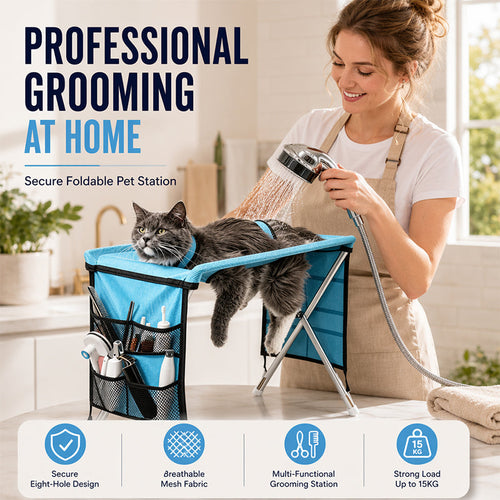 ⏳Last Day Sale⏰2-in-1 Foldable Pet Grooming Bed🐱🐶🛋️