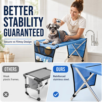 ⏳Last Day Sale⏰2-in-1 Foldable Pet Grooming Bed🐱🐶🛋️