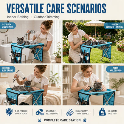 ⏳Last Day Sale⏰2-in-1 Foldable Pet Grooming Bed🐱🐶🛋️